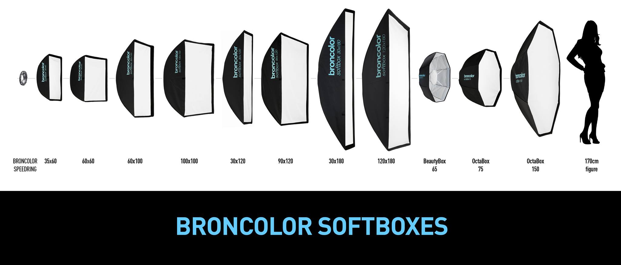 Rectangular, Square, Octagonal, Stip: various shapes and sizes of Softboxes provide you with the flexibility you need to achieve premium quality work.